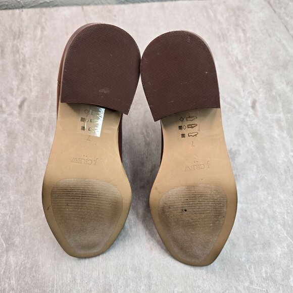 J. Crew Western Chelsea Boots Size 7 Brown Faux Leather Low Heel Ankle Booties - Picture 7 of 12